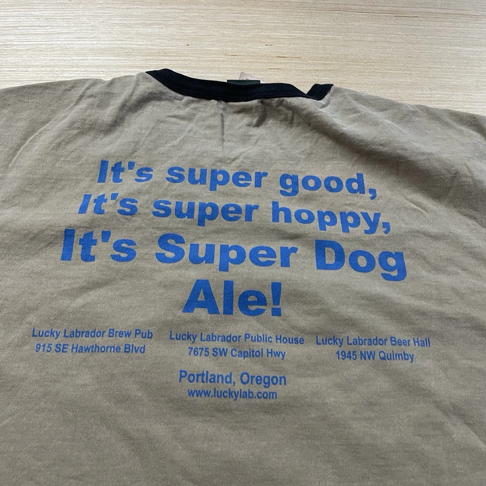 Vintage Lucky Labrador Portland Beer 90s Brewing T Shirt Super Dog IPA Ale XL Foto 2 de 4
