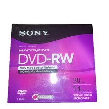 Sony DVD-RW Mini Recordable disc 1.4GB 30 Min Sealed Single 1 Only NEW Sealed