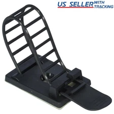 25x Heavy Duty Adjustable Adhesive Cable Straps Cord Management Tie 1.0" Black