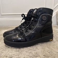 Olang Sound Lady Snow Boots Women's UK 7 Black Vibram Hi-Top Faux Fur