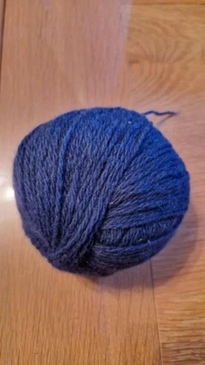 Pelote de laine 30% angora et 70% Mérinos - Abîmées - 50 g - Bleu - Photo 1/4