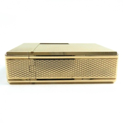 Dupont Line 1 Short Square Roller Gas Lighter Lighter Gold France - Bild 4 von 9