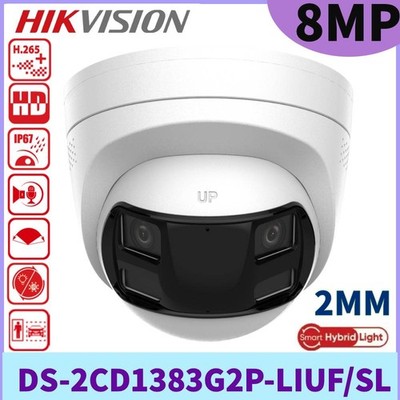 Hikvision DS-2CD1383G2P-LIUF/SL 8MP 2-Wege-Audio 180 ° Weitwinkel-Turm-IP-Kamera