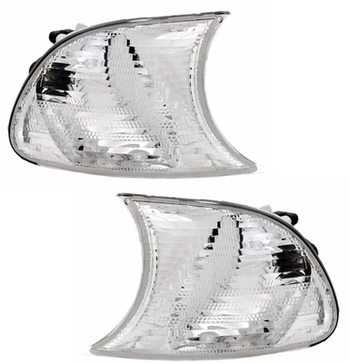 Frontblinker Set für 3er BMW E46 Coupe + Cabrio VorFacelift Blinker Silber - Bild 1 von 4