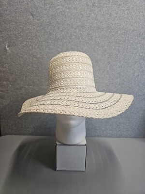 Vintage Polybraid Clear / Off - White Sun Hat Clear