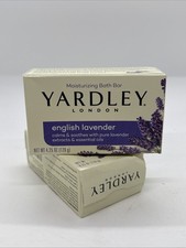 Yardley London English Lavender Moisturizing Bath Soap 4oz Each Lot Of 2