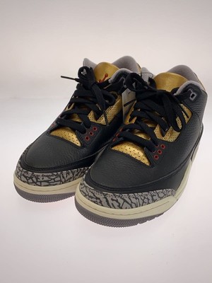 Nike High Top Sneakers AIR JORDAN 3 RETRO 25cm Black Used | eBay