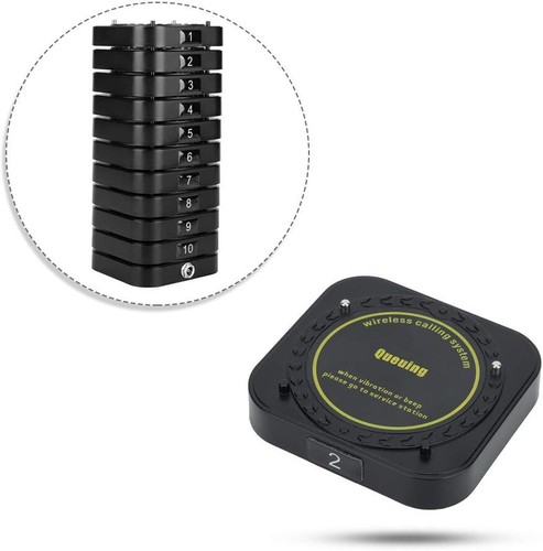 Pack 10 SU 669S Ricevitori Wireless Vibrazione Luce Coda Ristorante Bar - Foto 4 di 8