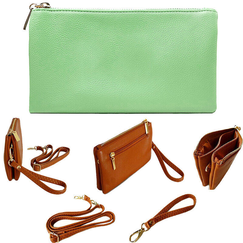 Ladies Small Clutch Bag Large Purse Card Holder Long Wallet Cross Body Handbag - Picture 500 of 909