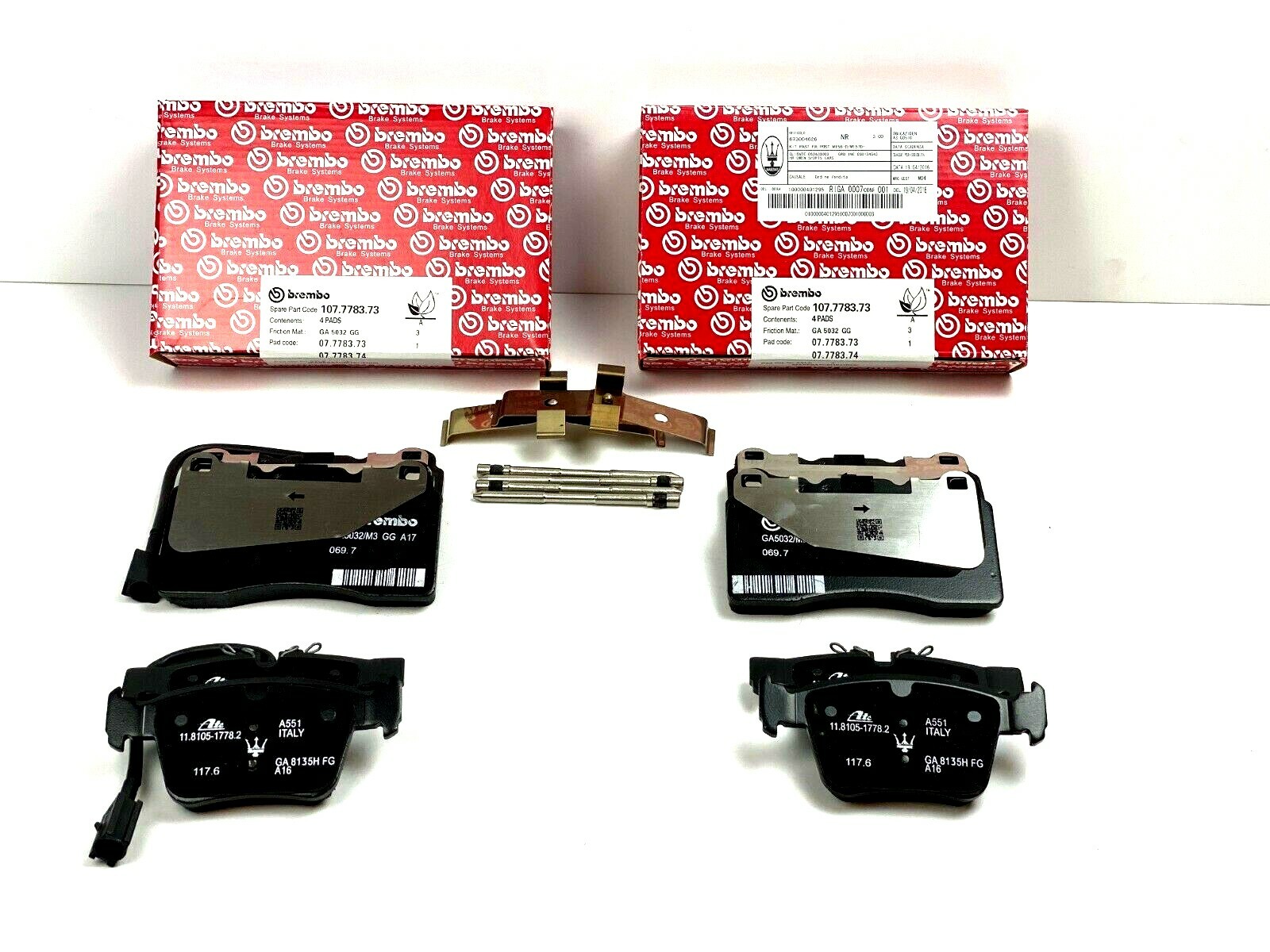 🚚Maserati Ghibli & Quattroporte Base Model Front & Rear Brake Pads - Genuine