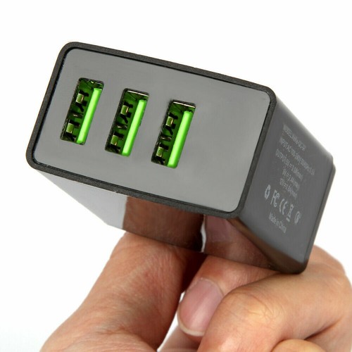 3 Port Fast Quick Charge 3.0 USB Hub Wall Charger Power Adapter Plug LED 5V/3A - Picture 7 of 9