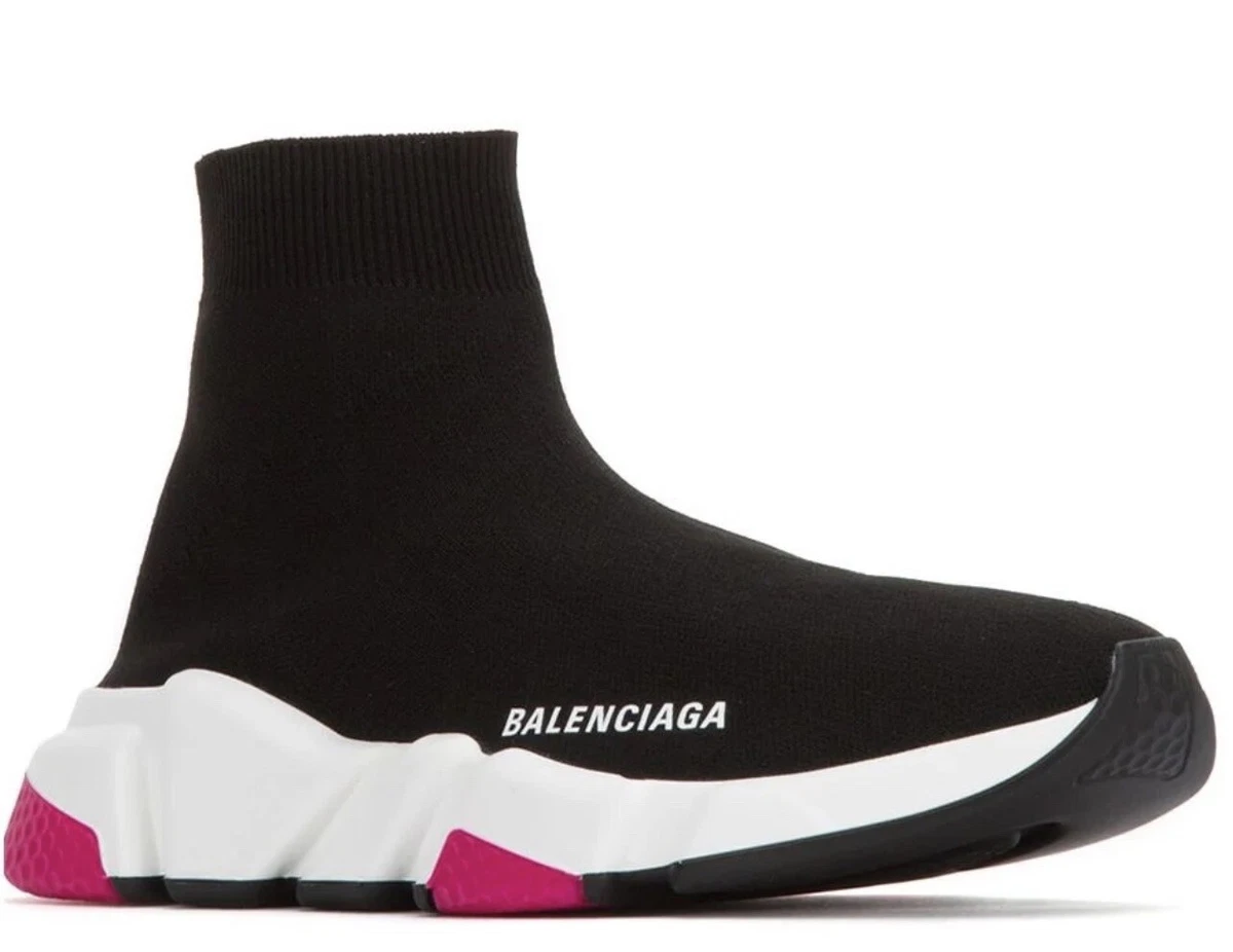 ekstremister praktisk Samle Balenciaga Speed Trainer &#039;Black Pink Sole&#039; Sz 12 | eBay