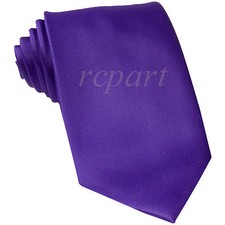New formal 63" extra long men's neck tie only solid purple big tall wedding prom