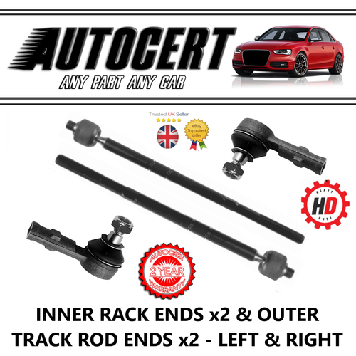 VAUXHALL COMBO 20002012 INNER RACK ENDS x2 & TRACK ROD ENDS x2 LH