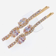 USA Simple Bobby Pin Hair Clip use Swarovski Crystal Hairpin Wedding Bridal Gold