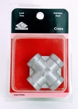 Smith-Cooper® S3014X 002 1/4 in. FIP x 1/4 in. FIP Stainless Steel Cross