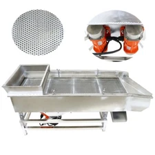 6mm 2mm Two Layer Stainless Linear Vibrating Screen Double Motor Electric Shaker