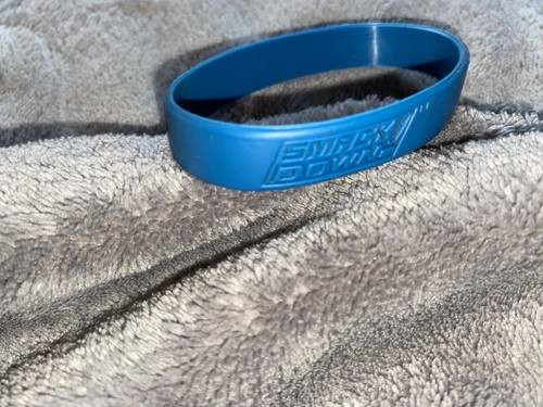 WWE WWF Rubber Bracelets Blue Smackdown Black LOGO Two - Picture 4 of 7