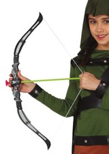 Fantasy Black Prop Plastic Bow and Arrow Set
