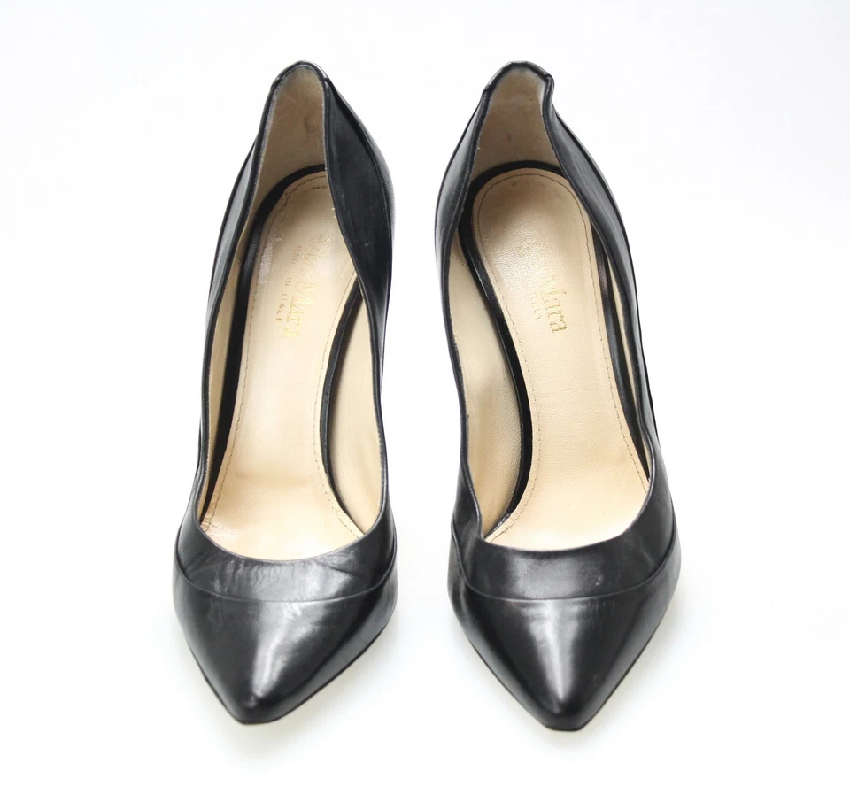 MAX MARA Talons Femme EU 37 Escarpin Cuir Noir - Photo 4/4