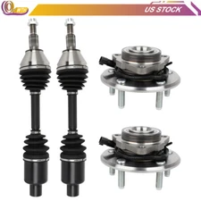 4X Front CV Axle Shaft & Wheel Hub Bearing For 2012-2017 2018 Ram 1500 4WD 5.7L