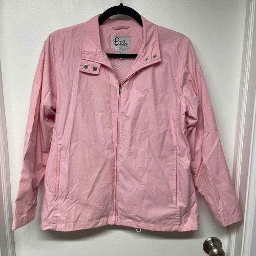 Lilly Pulitzer Light Pink Zip Front Golf Windbreaker … Gem