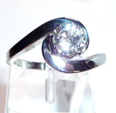 Ring 585 Gold 0.82 ct Diamant Solitär Gr 56 /17,8 mm änderbar 5,4g Verlobung WG - Bild 1 von 4