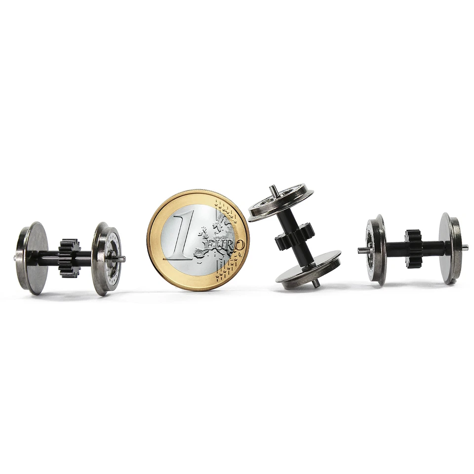 Evemodel HO Scale 1:87 16T Geared Drive Wheel Assembly Brass DC Wheel Sets - Image 3 of 4