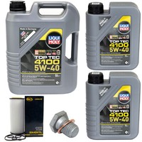 MotoröL Set 4100 5W-40 Liqui Moly 7 Liter + ÖLfilter + Schraube FüR BMW 3Er E46