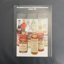 1969 Bellows Course In Home Entertaining Print Ad Bar Whisky Bourbon Rum Gin