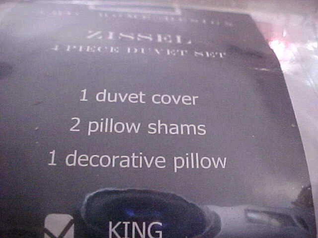 Chic Home Design ZISSEL 4 PIECE DUVET SET, KING SIZE, NEW IN POUCH GREAT GIFT - Image 4 of 4