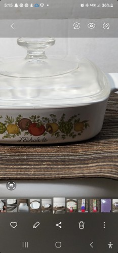 CorningWare Spice Of Life L'Echalote Casserole 1 Quart A1B w Pyrex Lid - Picture 8 of 8