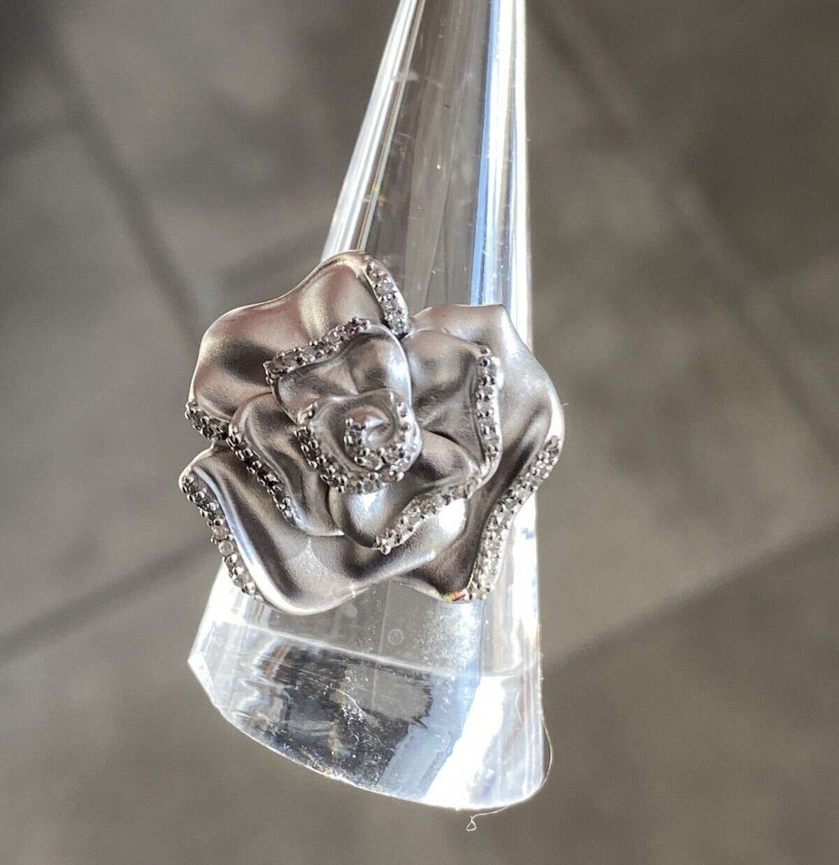 Affinity Diamond Sterling Silver Dimensional Flow… - image 5