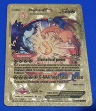 Carta Tarjeta Pokemon Español Charizard Vmax SMP 26-44 LV.91 Color Oro Dorado