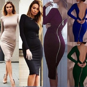 long sleeve midi dress cocktail and party