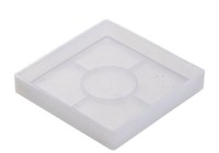 "Silikon GießForm FüR Gips, Gieß Form Teller \" Quadrat \" 10,5 X 10,5 X 1,6 Cm"