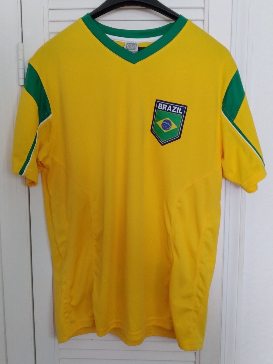 ブラジルのショカーリョ/ Brazilian Chocalhos Large Brazil RHINOX Men's Soccer Shirt (size medium) – Yellow with