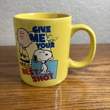 Peanuts Gang Cartoon Charlie Brown Snoopy Woodstock Lucy PP Coffee Mug Cup