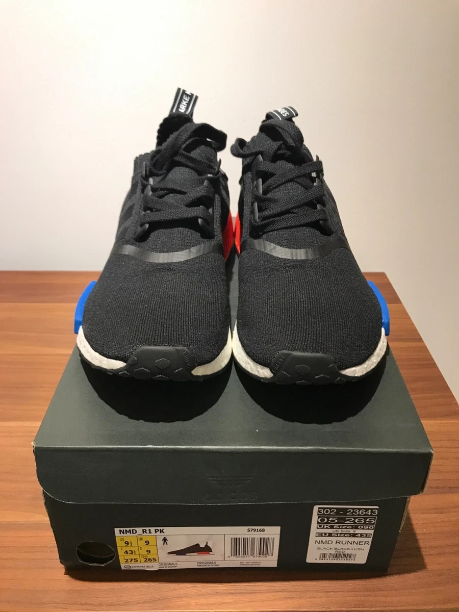 Hjelm værktøj Nominering Adidas NMD OG Runner PK Primeknit Black Red Blue S79168 UK 9 | eBay