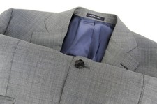 Men SUITSUPPLY La Spalla Blazer UK40S Grey Wool Lined Single-Breasted I