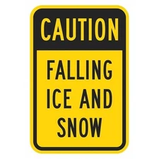 Lyle T1-1344-Hi_12X18 Icealert Sign, 18 In Height, 12 In Width, Aluminum,