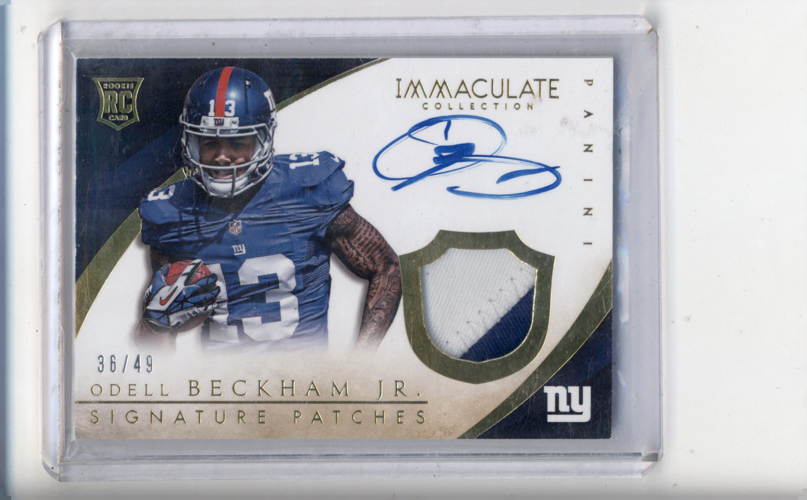 Odell Beckham Jr. Panini Immaculate #107 Autograph Patch