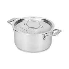 Multipot Acciaio Inox 6 Quart Colino Induzione Pasta Vaporiera Forno Tutto Rivestito