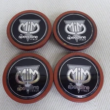 Speedline Wheel Center Cap Set Of 4 Italy Black Rare