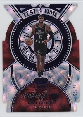 2022-23 Panini Crown Royale Test of Time Purple 7/25 Paul George #12 1iu6