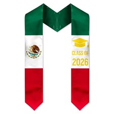 Flag Graduation Sash, Premium Graduation Stole for International Mexican