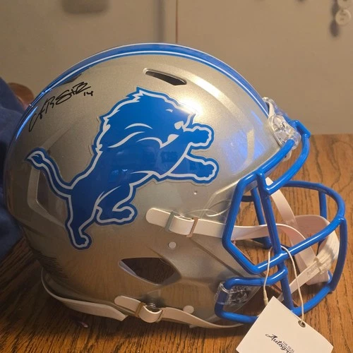 Amon-Ra St. Brown Autographed Detroit Lions Speed Authentic Helmet Beckett Cert