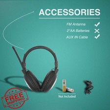Portable FM Radio Headphones Ear Muffs Wireless Headset Best Reception