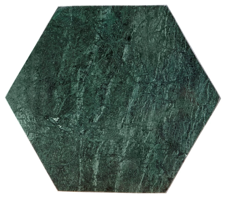 Mesa de acento Engelton, verde y metálica Foto 4 de 4