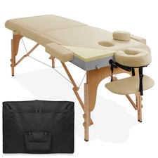 Professional Memory Foam Massage Table - Cream